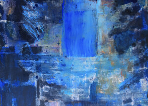 kobaltblauwe spiegeling