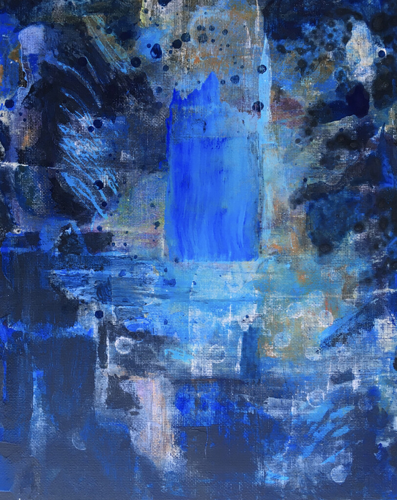 kobaltblauwe spiegeling